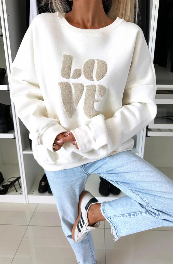 Love motif sweatshirt