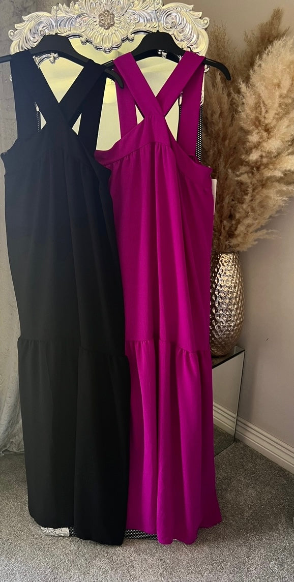 Halterneck style maxi dress