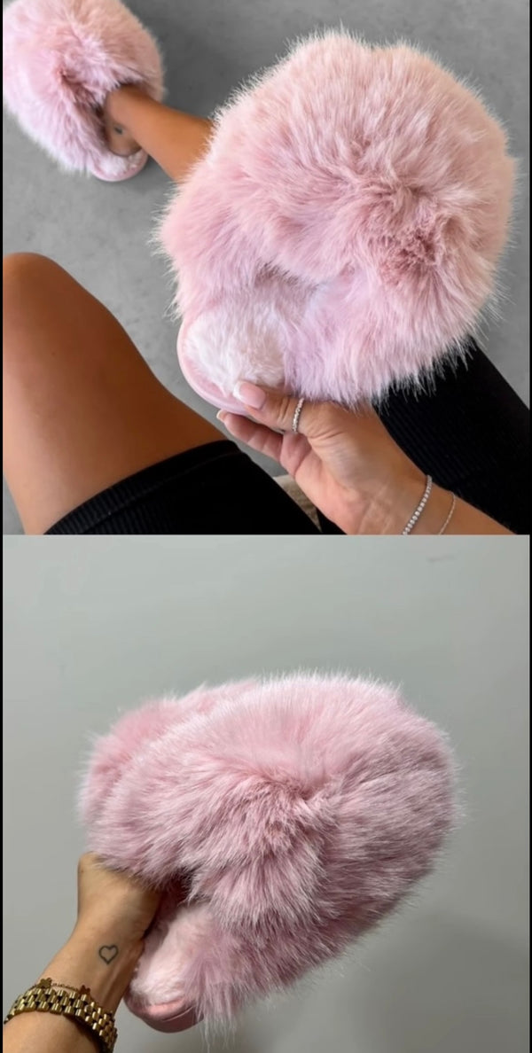 Extreme fur slipper - pink