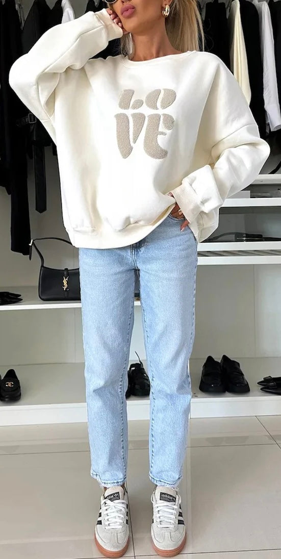Love motif sweatshirt
