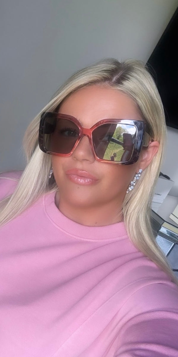 Retro summer oversized fashion sunglasses