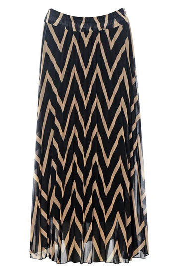 Chevron printed maxi skirt