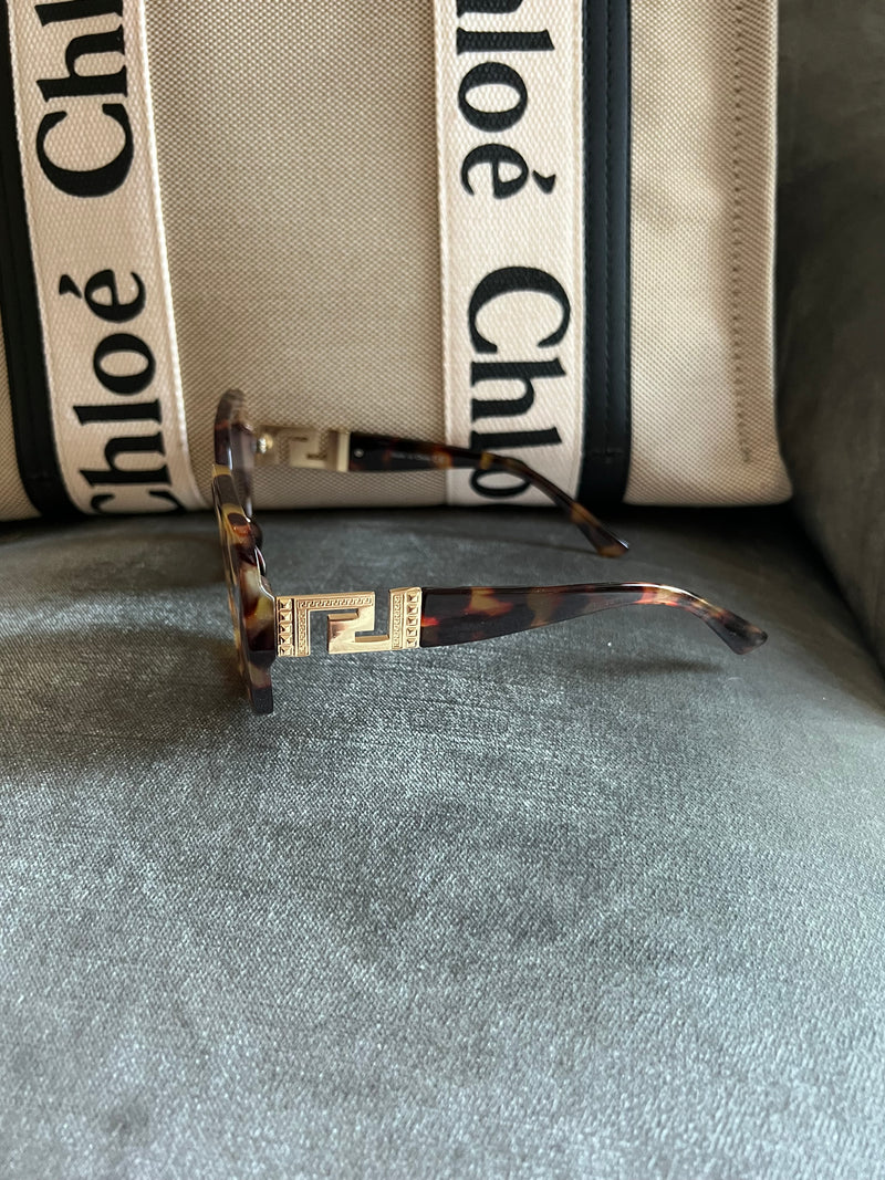 Oversized chic women’s sunglasses - leopard