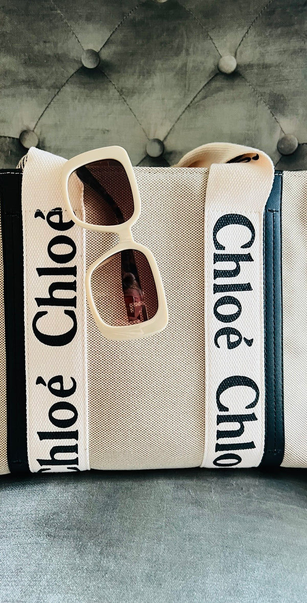 Oversized chic women’s sunglasses - cream
