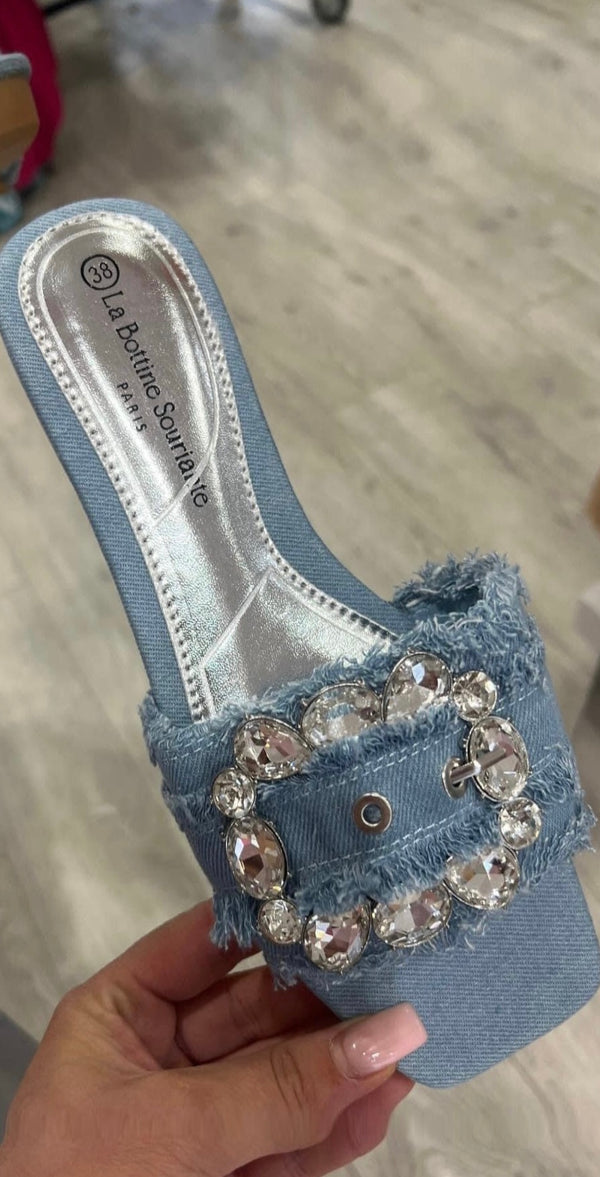 Barbie denim bling sandals