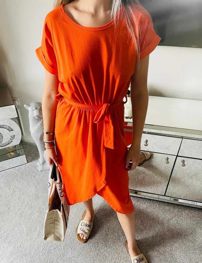 Orange airport dress