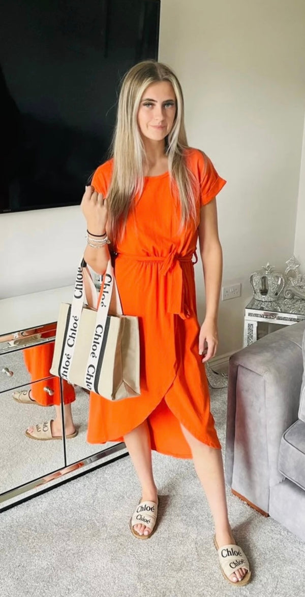 Orange airport dress