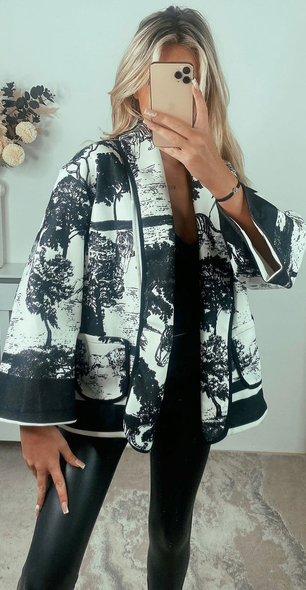 Print detail jacket