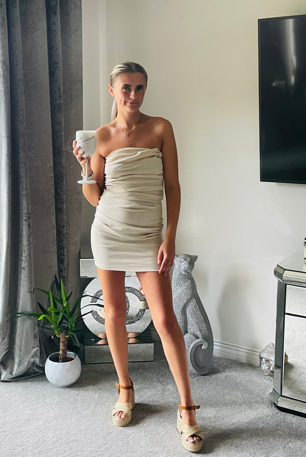 Ruche style bodycon dress