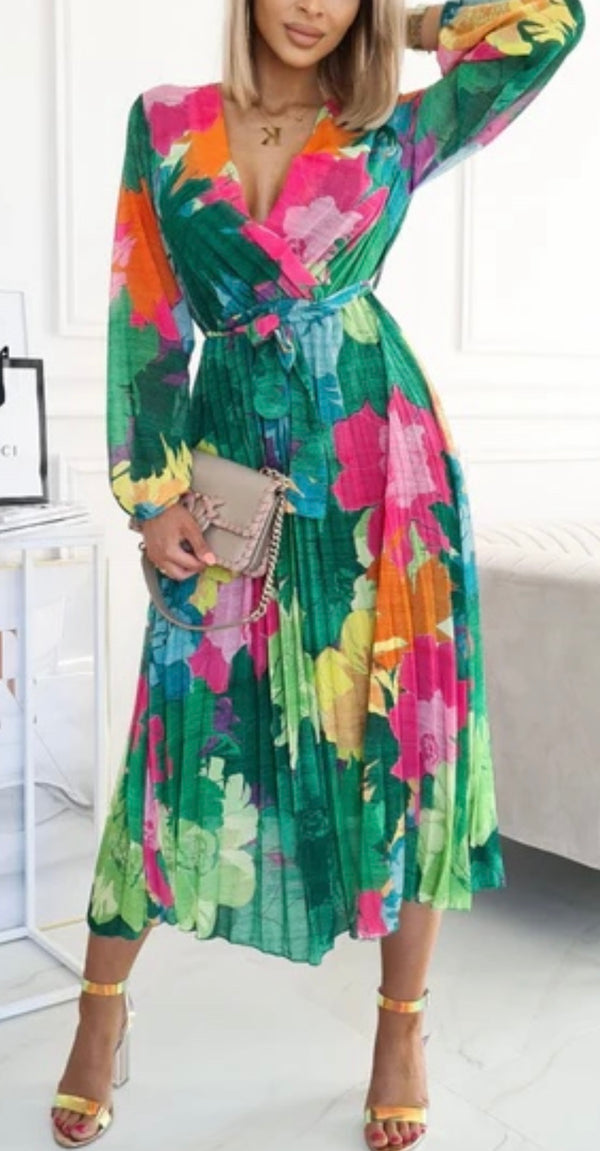 CURVE floral chiffon summer maxi