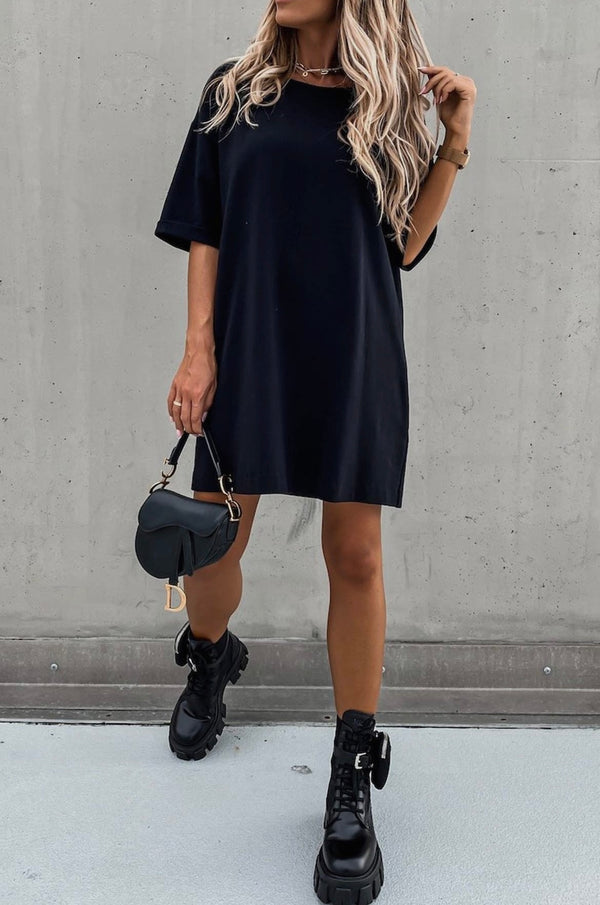 Oversized tunic t shirt dress