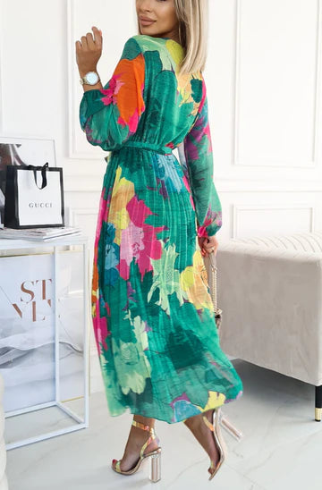 CURVE floral chiffon summer maxi