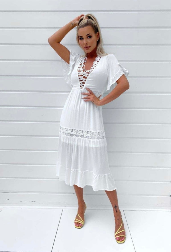 Isla crochet midaxi dress