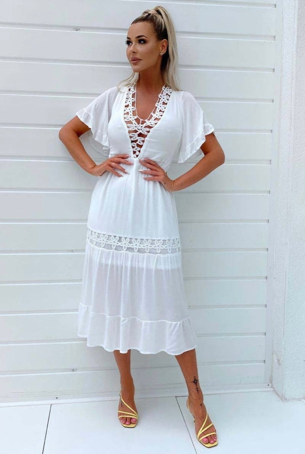 Isla crochet midaxi dress