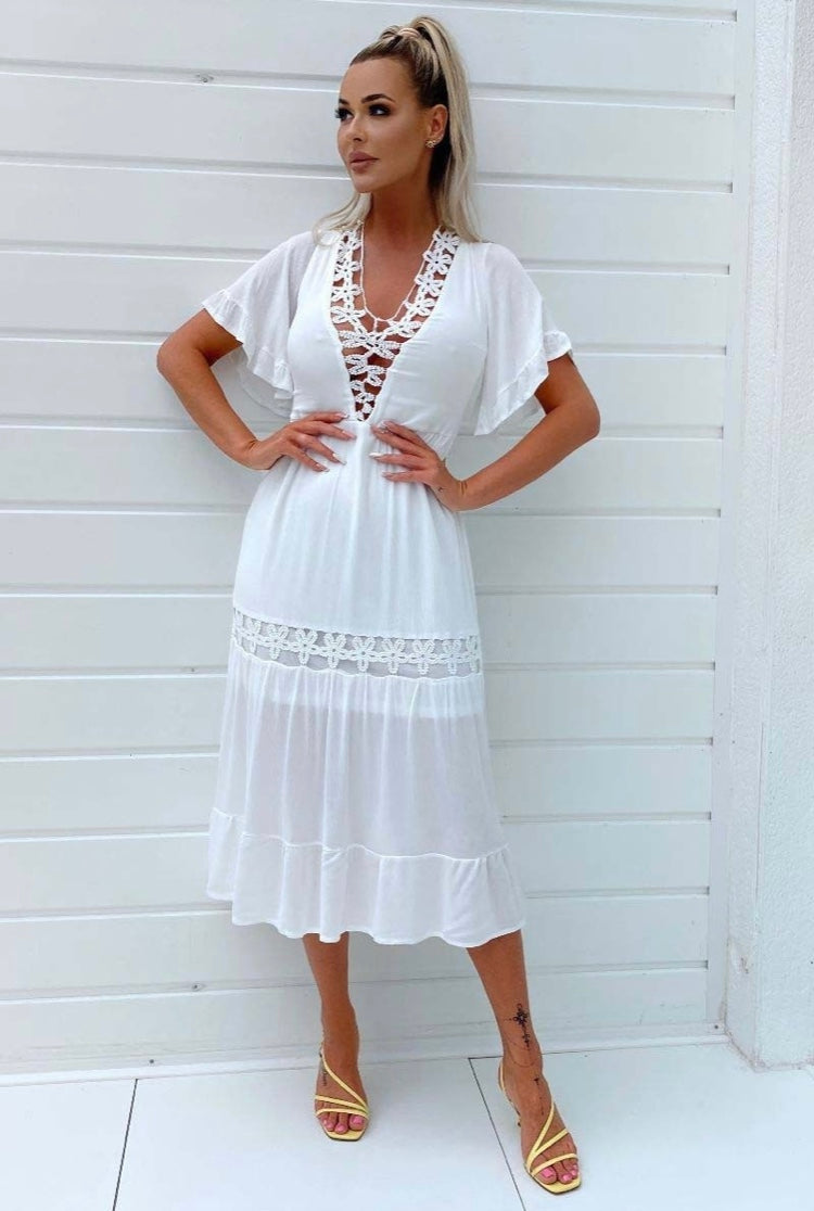 Isla crochet midaxi dress