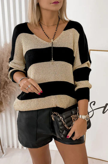 NEVAEH SHIMMER KNITTED JUMPER SWEATER PULLOVER TOP