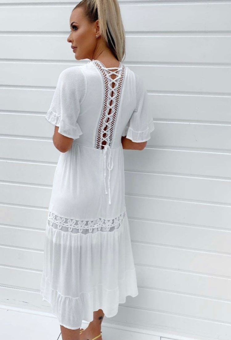 Isla crochet midaxi dress