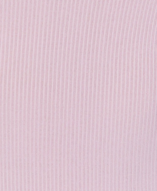 PINK RIB KNIT SCOOP NECK BODYSUIT