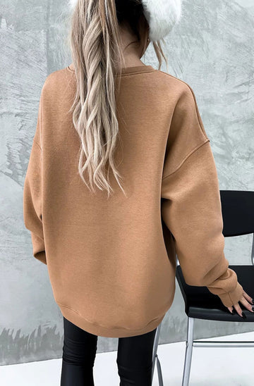 KELLY OVERSIZED 'NY' PRINTED JUMPER SWEATSHIRT